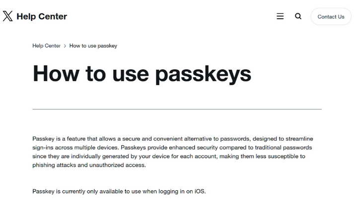 长白苹果维修店铺分享iOS用户如何通过通行密钥(Passkey)登录 